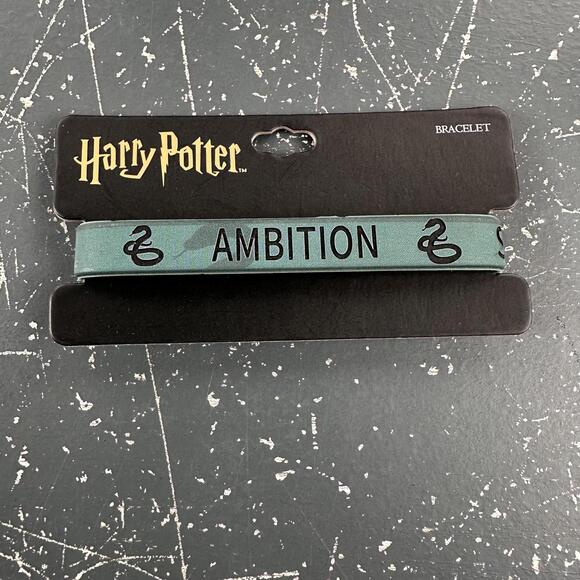 Jewelry - Harry Potter Bracelet One Size Blue Green Teal Slytherin Rubber Band NWT